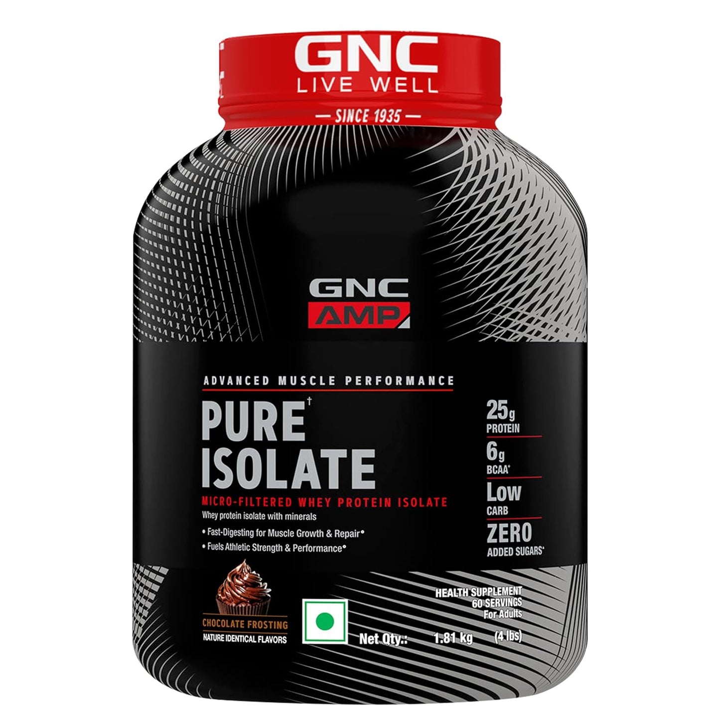 Gnc Amp Pure whey protein isolate 1.81kg (4 lbs.)