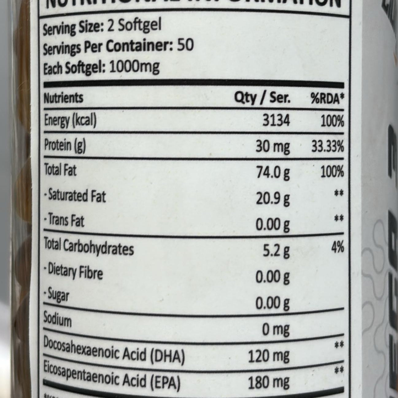 Lion labs Omega 3 (100 Softgels)