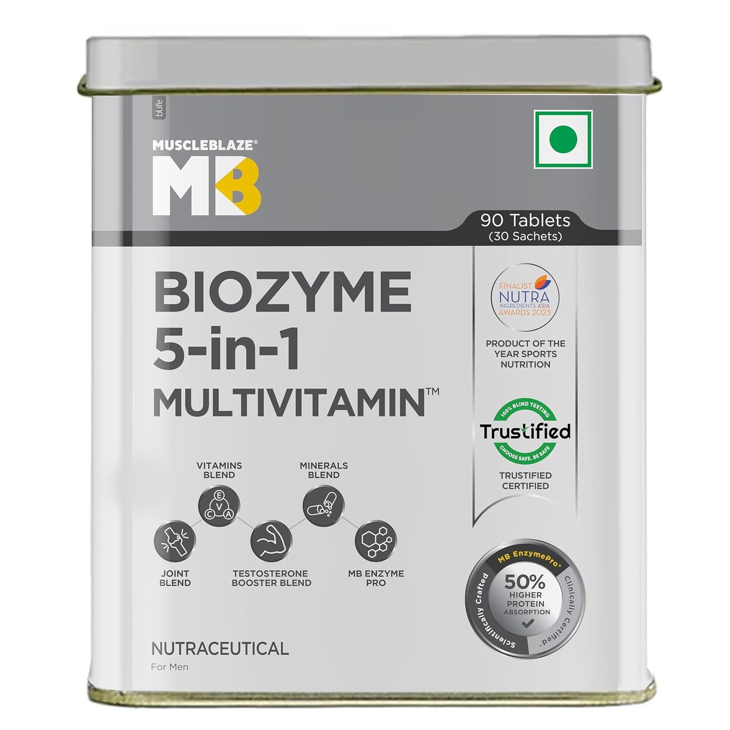 Muscleblaze Biozyme 5-in-1 Multivitamin 90 tablets