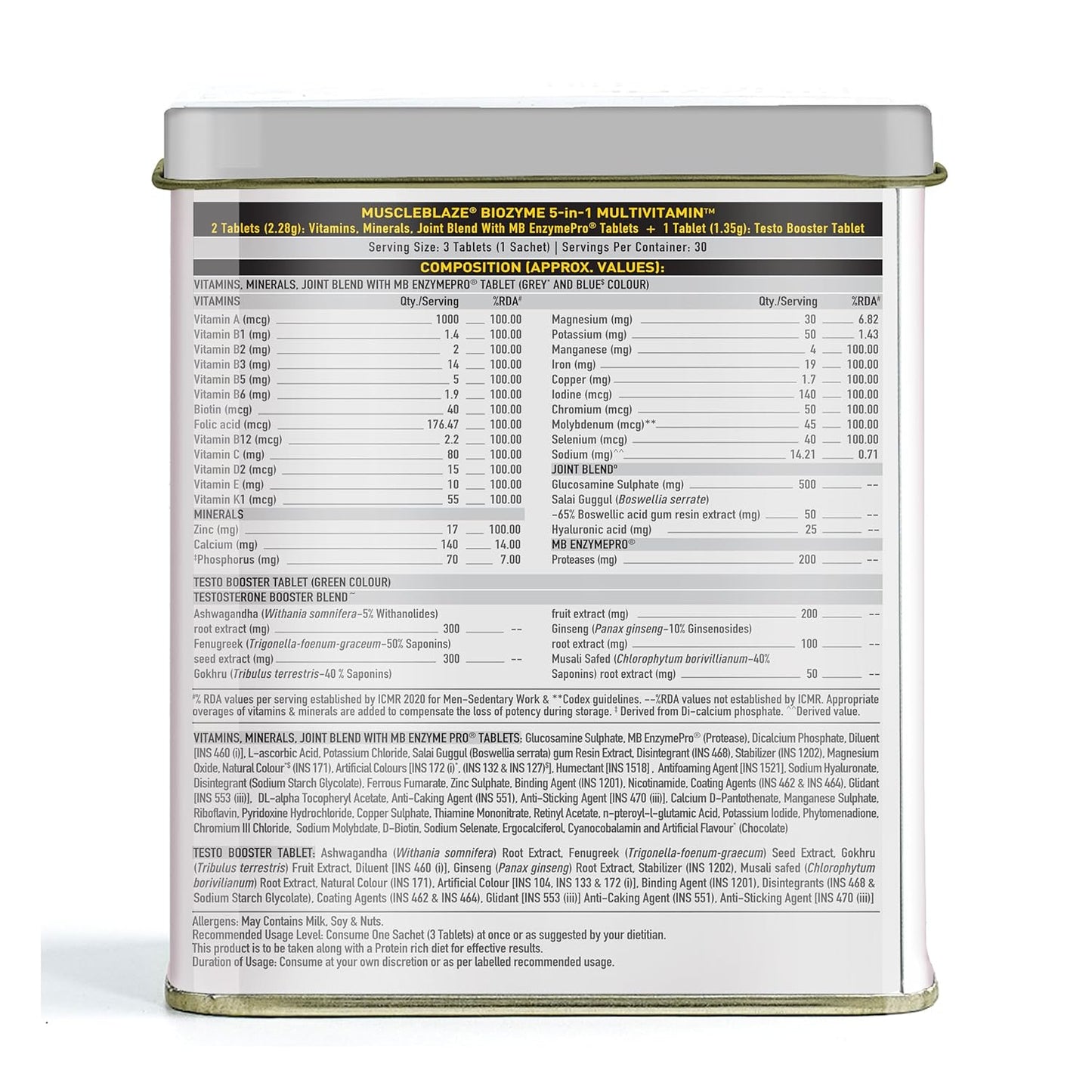 Muscleblaze Biozyme 5-in-1 Multivitamin 90 tablets