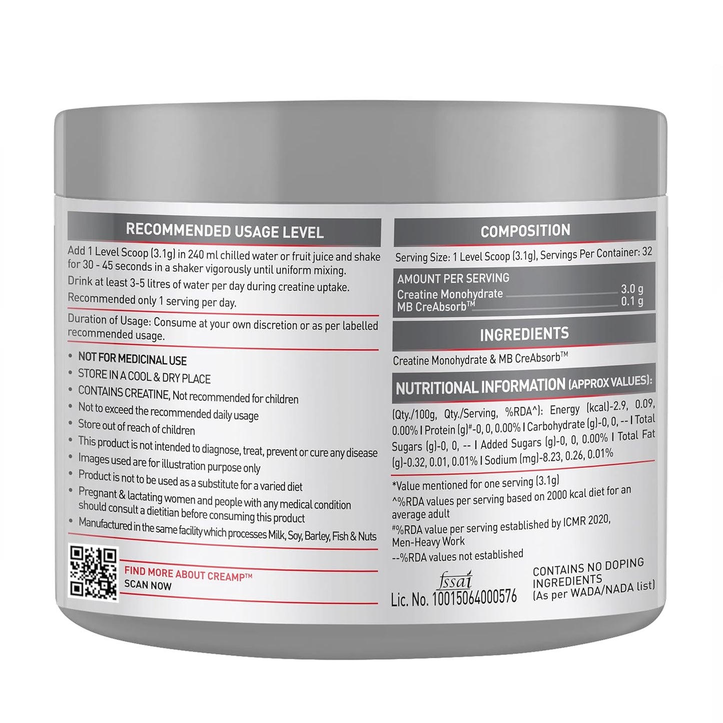 Muscleblaze Micronised Creatine monohydrate 100g
