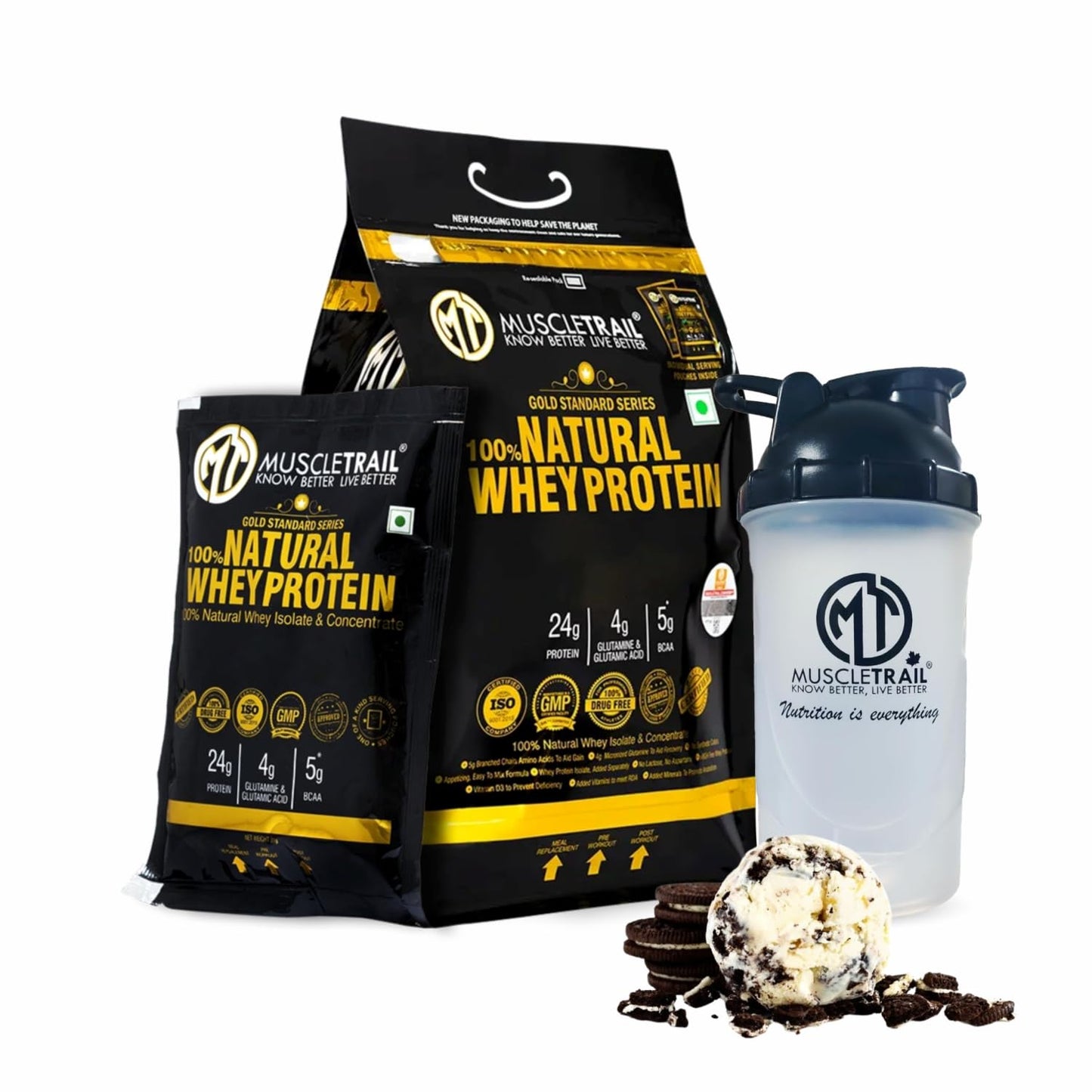 Muscletrail gold standard series Whey protein