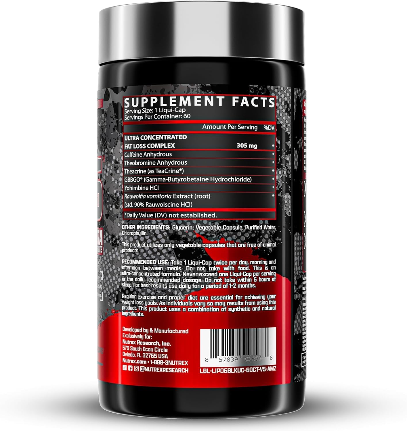 Nutrex Research Lipo 6 Black Fat burne 60 Black-caps