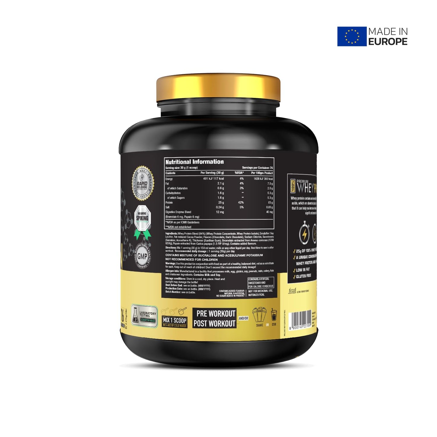 One Science Whey Protein NutrionValue