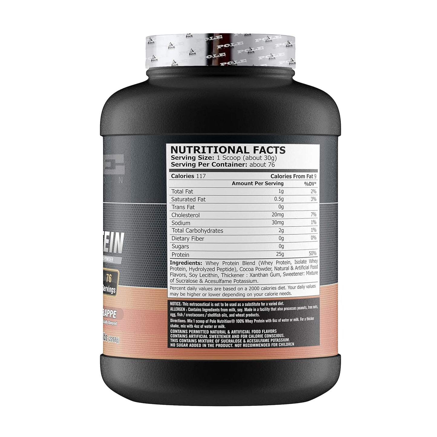 Pole Nutrition Whey protein 5lbs (2268g) Nutrition Value