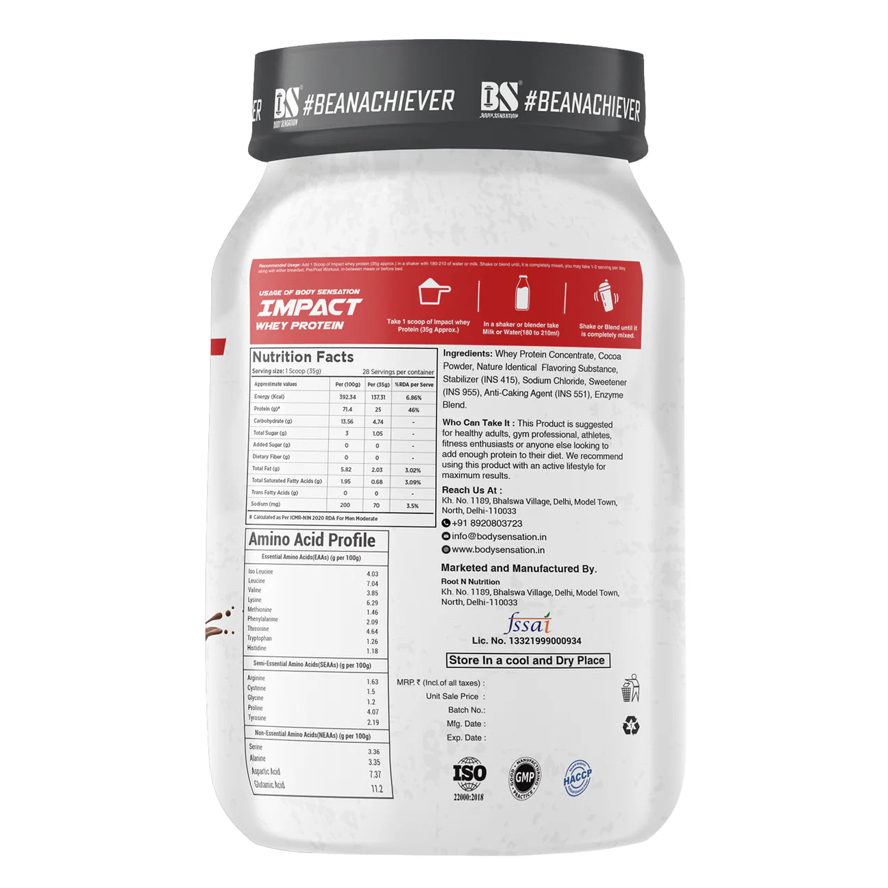 Body Sensation Nutrion Value