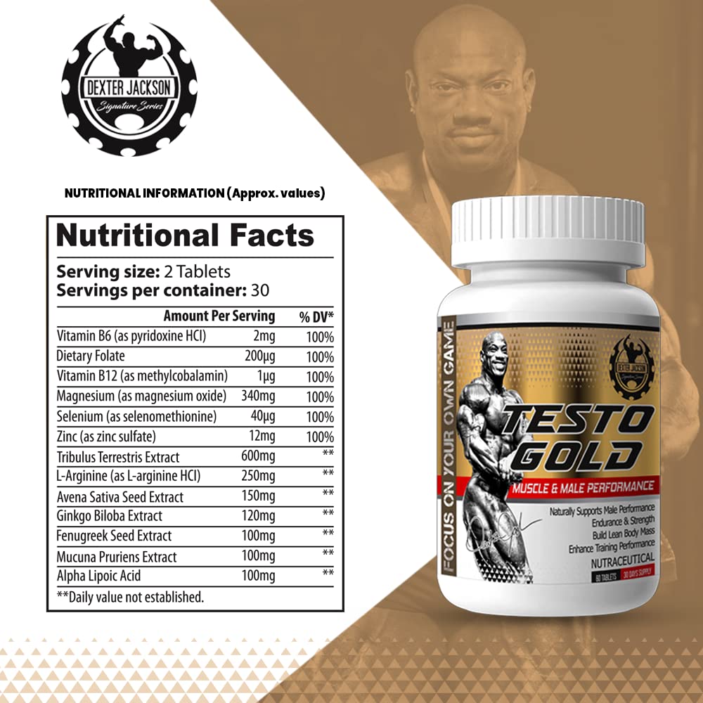 Dexter Jackson Testo Gold 60 Tablets