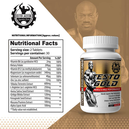 Dexter Jackson Testo Gold 60 Tablets