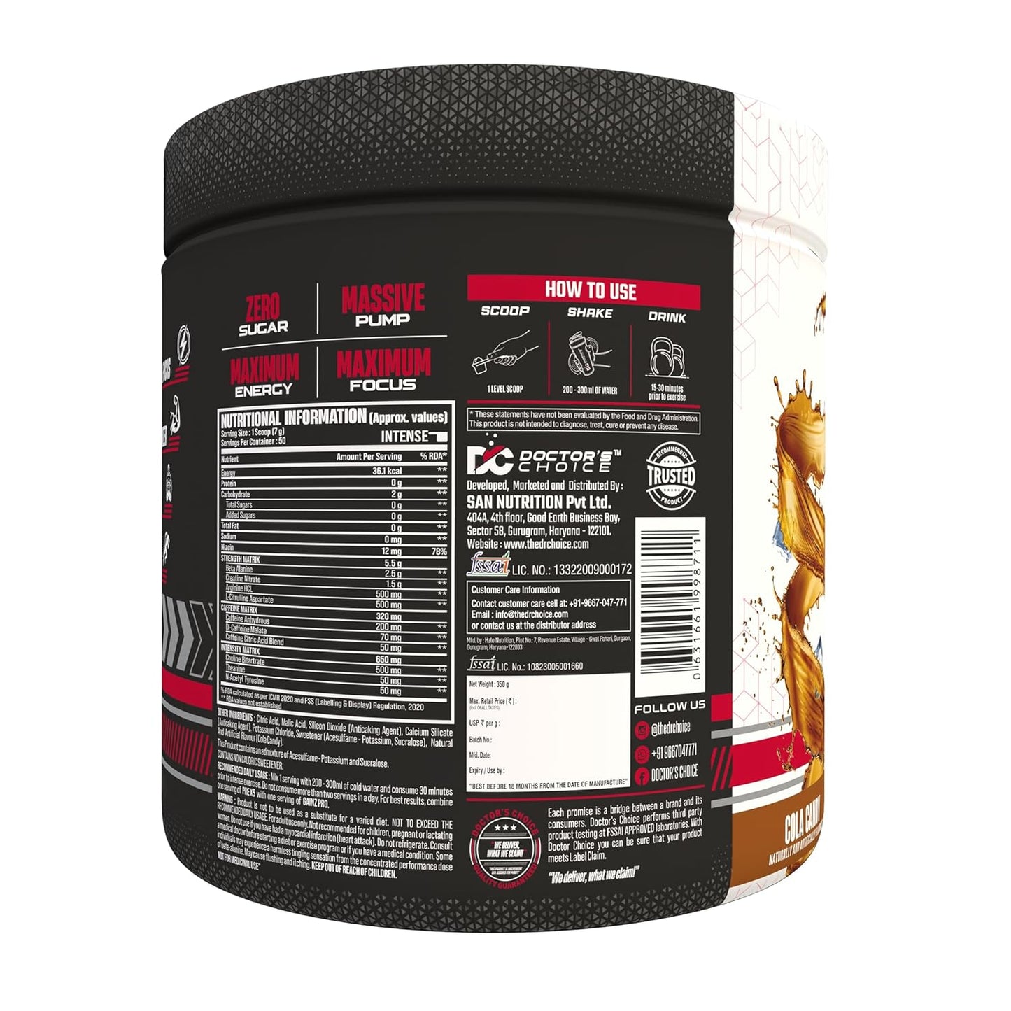Doctor's Choice Pre X5 Pre-workout 350g