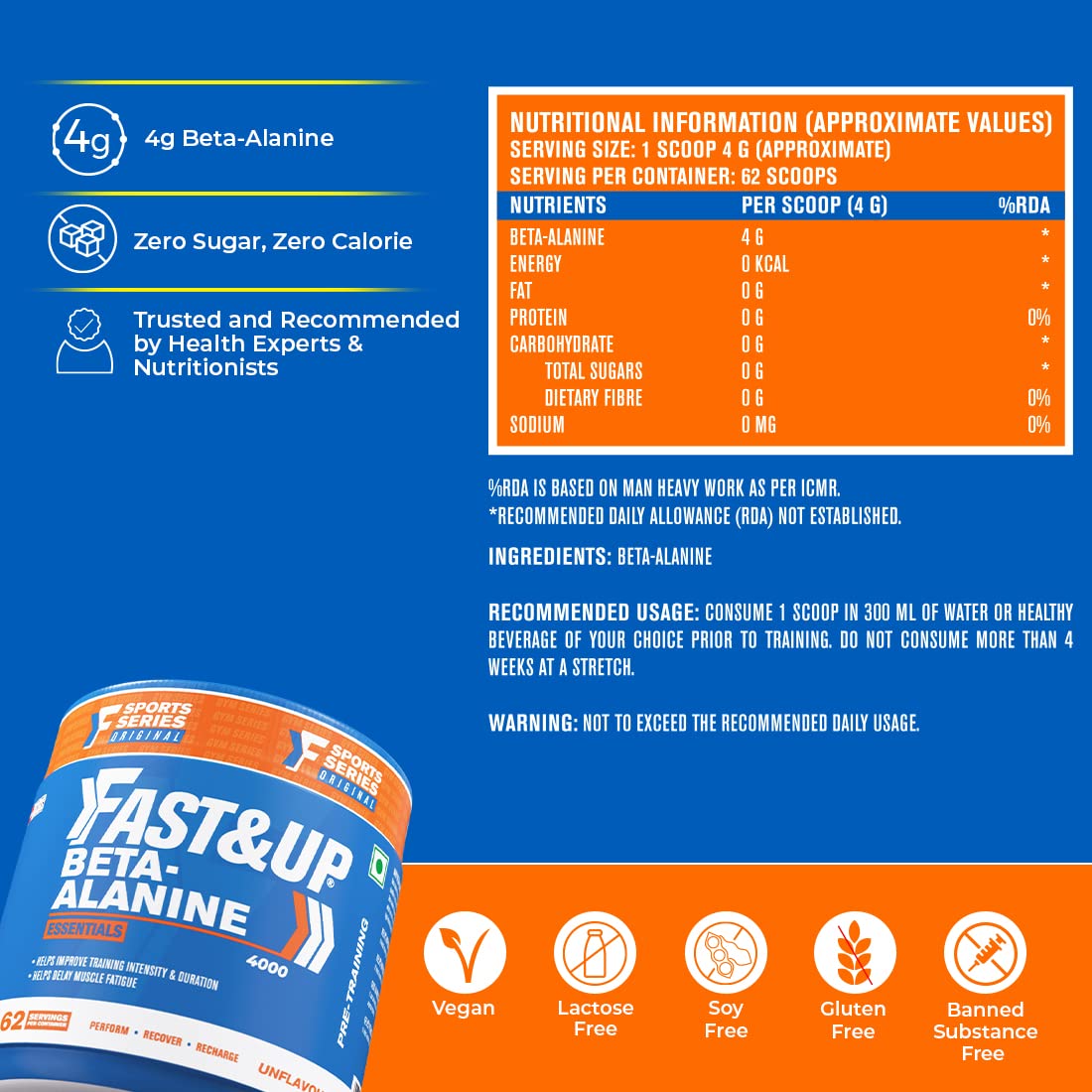 Fast&up Beta--Alanine 250g