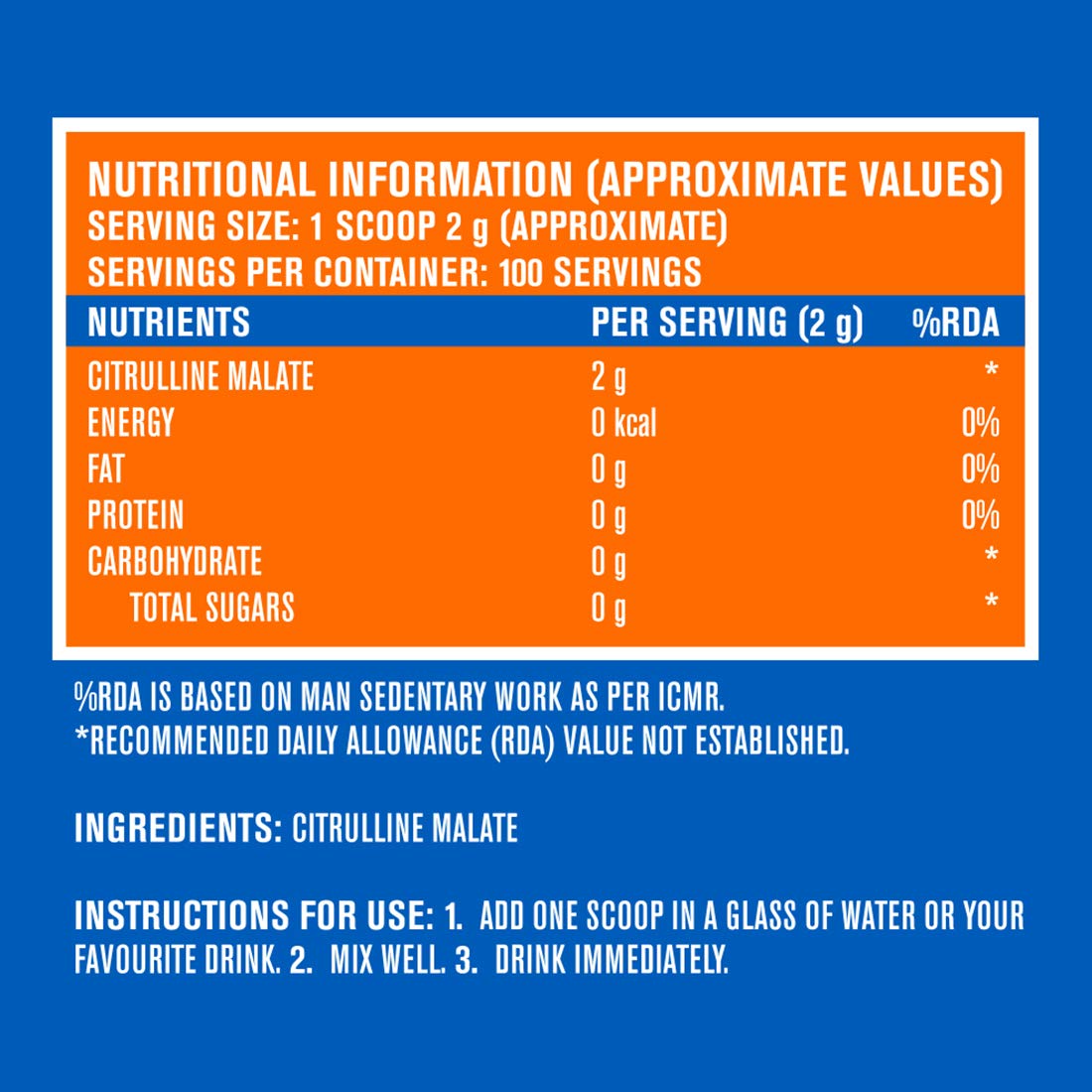 Fast&up Citrulline Malate 2:1 (200g)