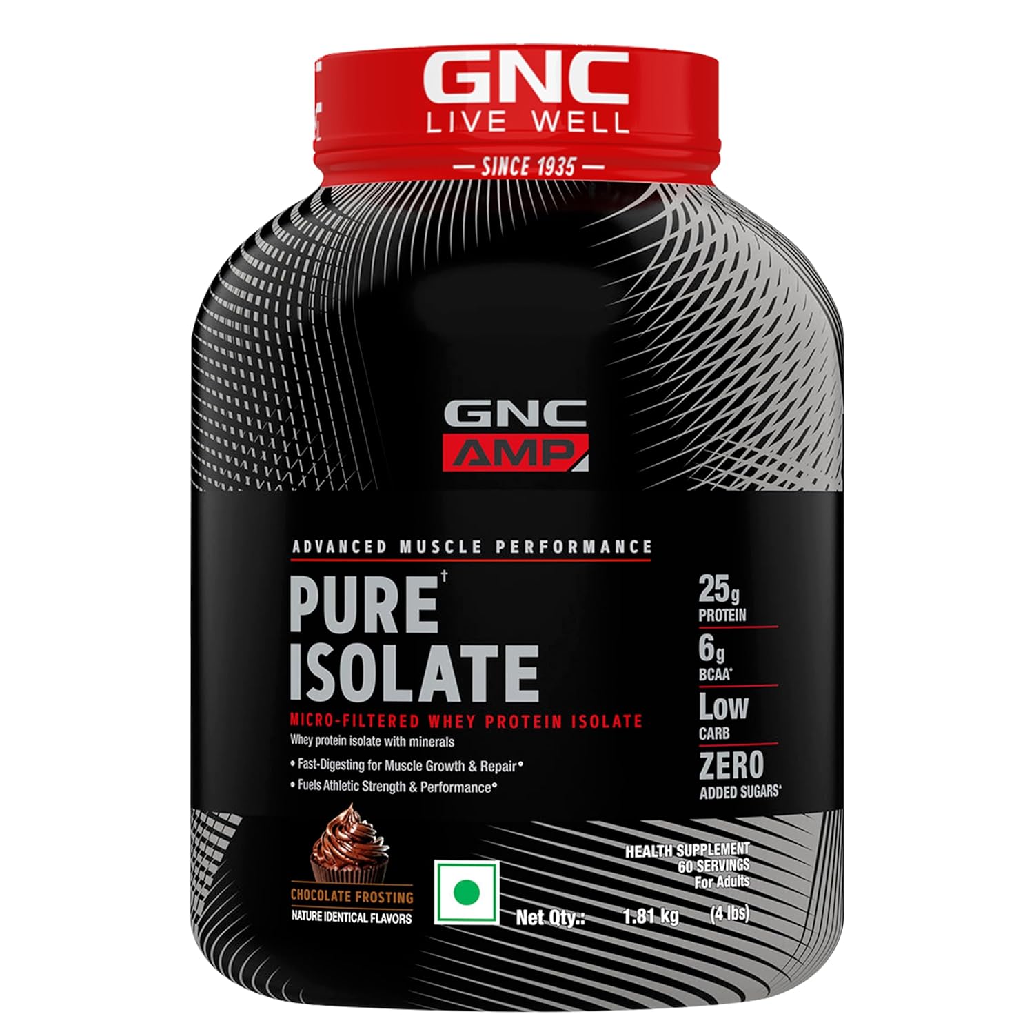 Gnc Amp Pure whey protein isolate 1.81kg (4 lbs.)