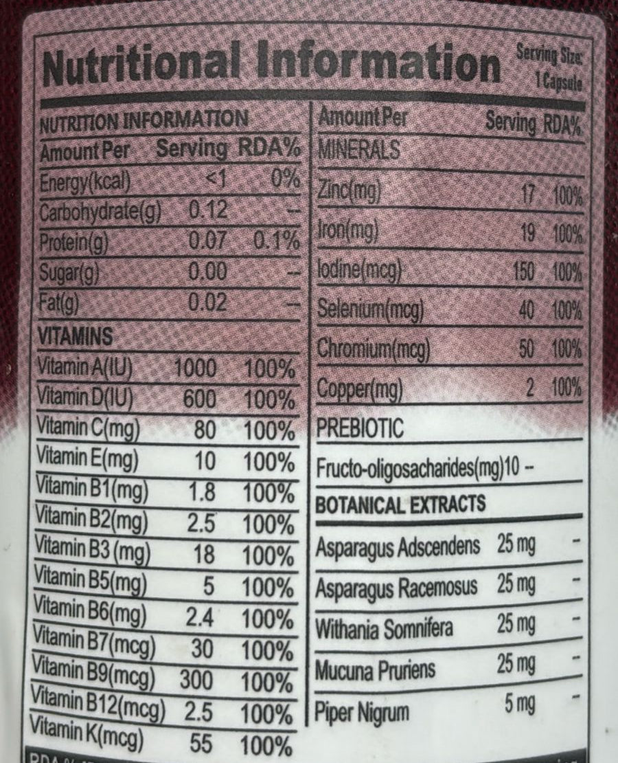 Hungry Nutrition Multivitamin 60 capsules 
