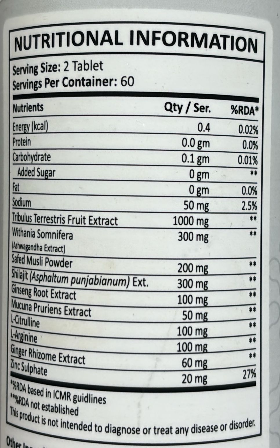 Lion labs Testa 120 tablets 