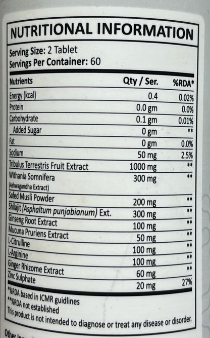 Lion labs Testa 120 tablets 