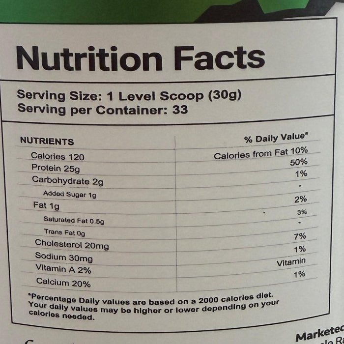Muscle Raze Whey Protein Nutrition Value