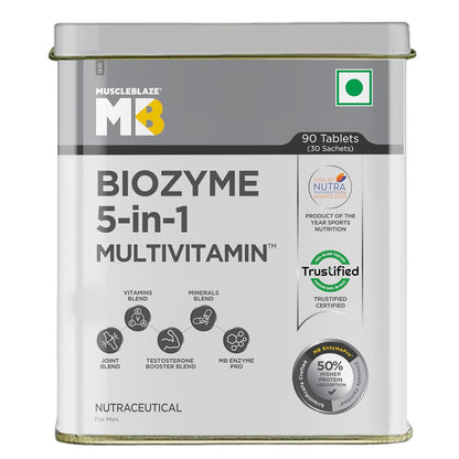 Muscleblaze Biozyme 5-in-1 Multivitamin 90 tablets