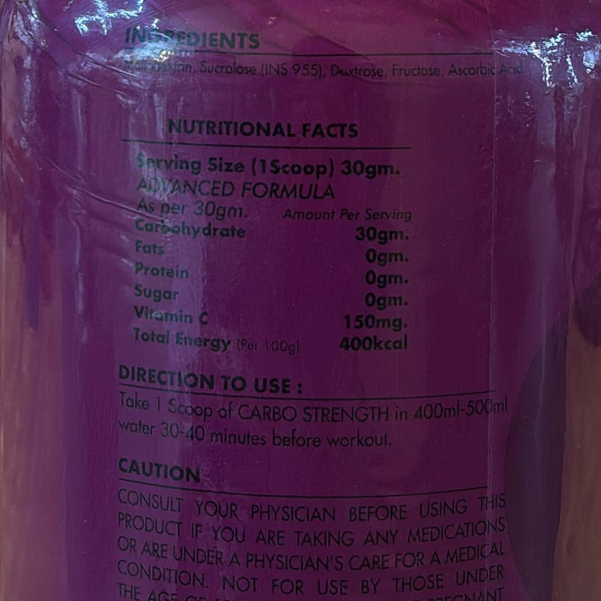Muscle doctor carbs 2.5kg (5.5 lbs)
