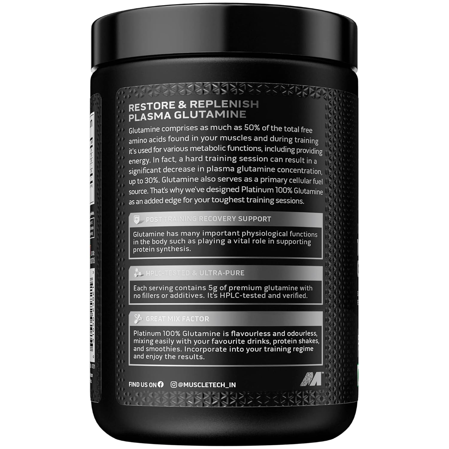 Muscletech 100% Glutamine 250g