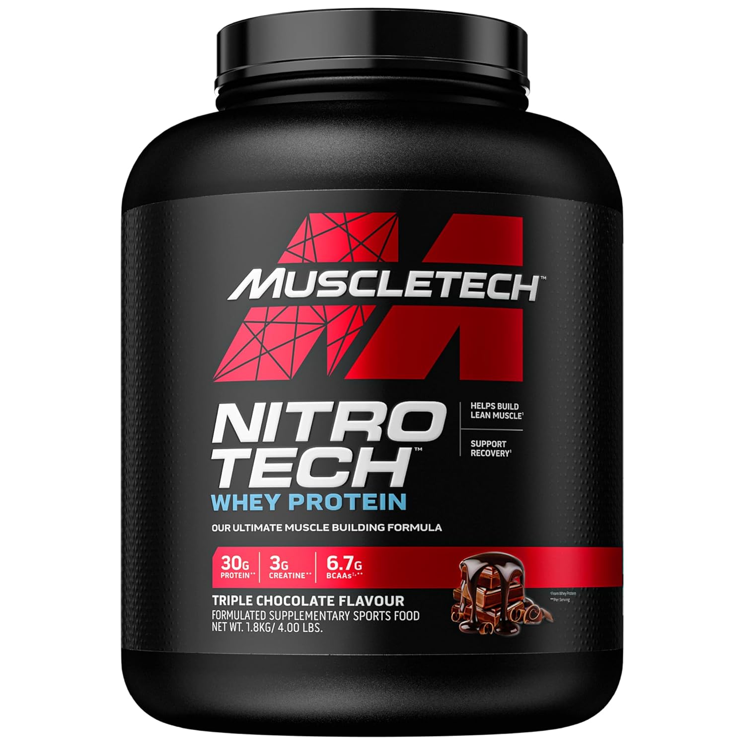 MuscleTech Nitro-Tech Whey Protein, 1.81kg (4lbs)