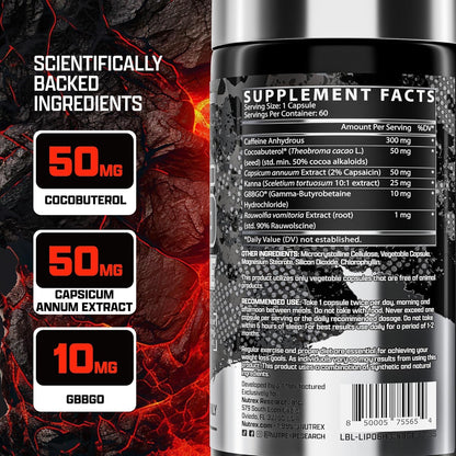 Nutrex Research Lipo6 Hardcore Fat Burner 60 caps