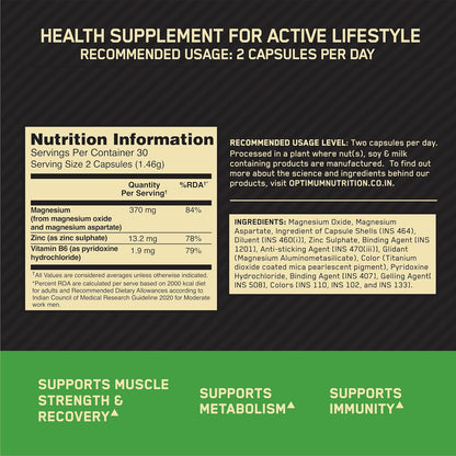On Zinc Magnisium Aspartate 60 capsules 