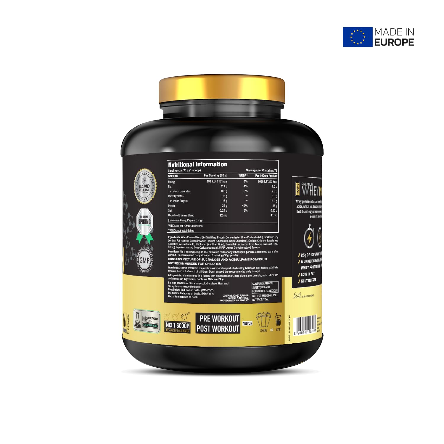 One Science Whey Protein NutrionValue