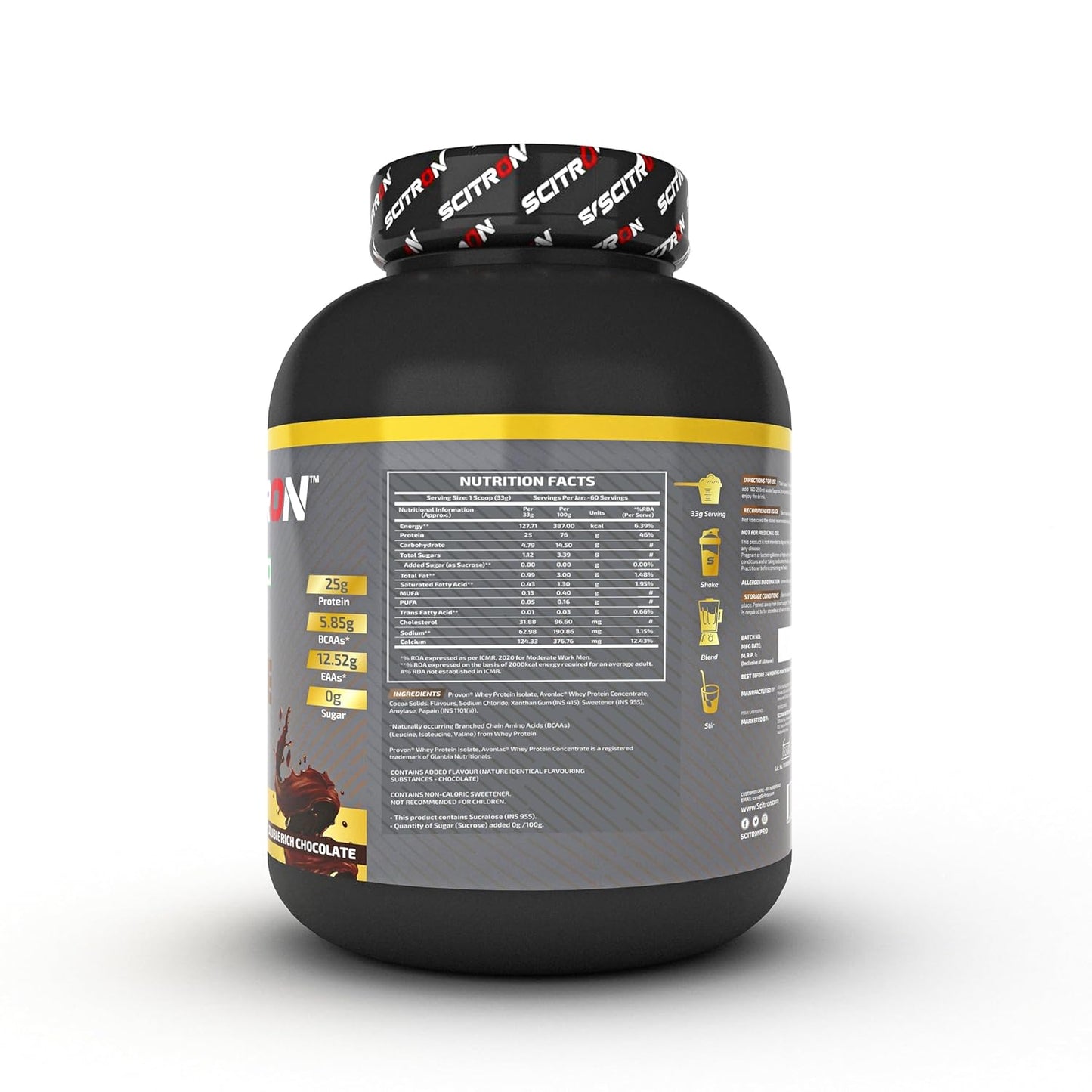 Scitron Super whey isolate 2kg Nutrition Value